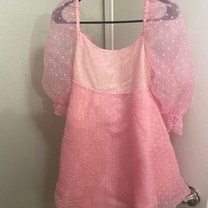 PINK SELKIE PUFF DRESS